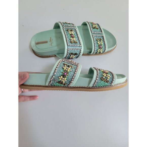 Sam Edelman Womens Otto Mint Leather Sandals!! Size US 8 Spring Summer Slide - Picture 2 of 6